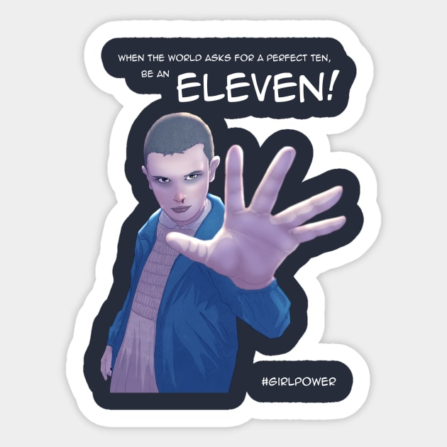 Eleven - white text Sticker by Juggertha